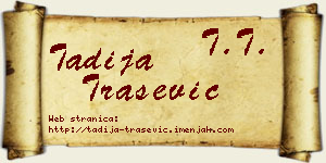 Tadija Trašević vizit kartica